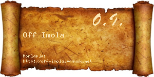 Off Imola névjegykártya